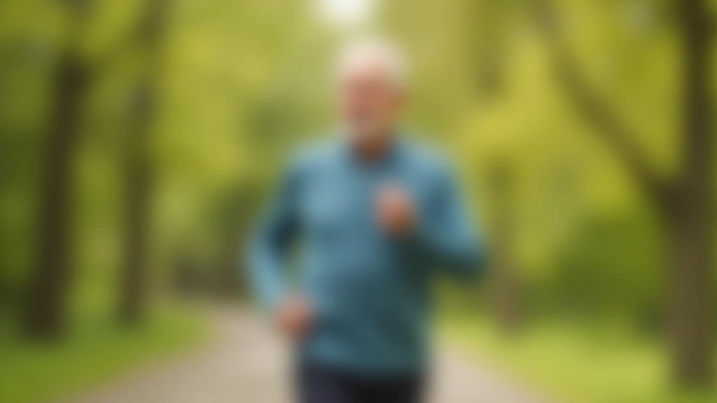 Personne âgée en bonne santé faisant de l'exercice physique dans un parc, environnement lumineux et naturel